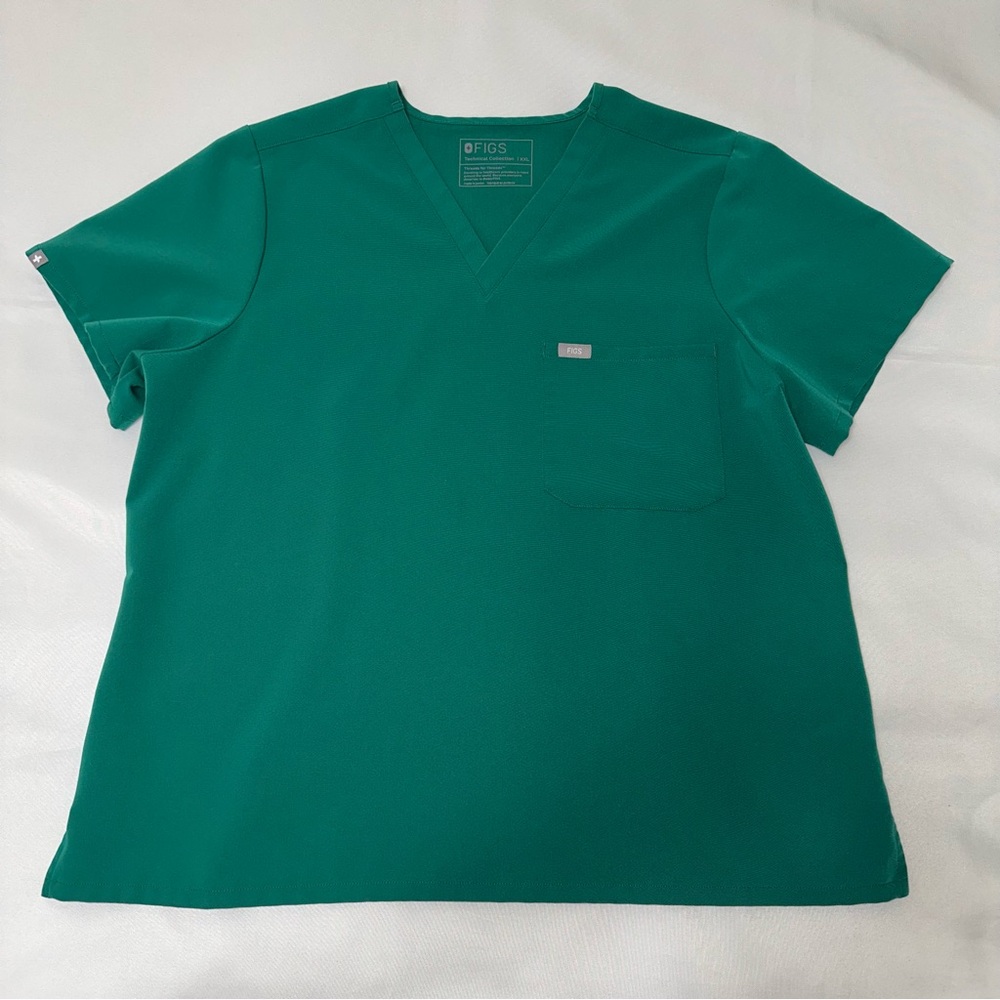 Figs V-Neck Scrub Top ladies XXL emerald green‎